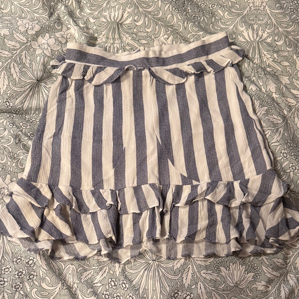 Sage the Babel Blue and White Striped Mini Skirt